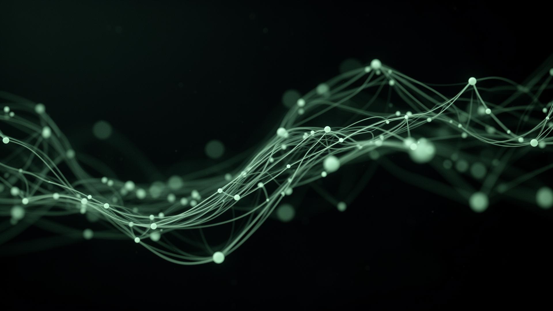 Abstract AI agent network visualization